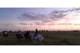 Cabalgatas nocturna con cena y acampe en Tierras Querandies